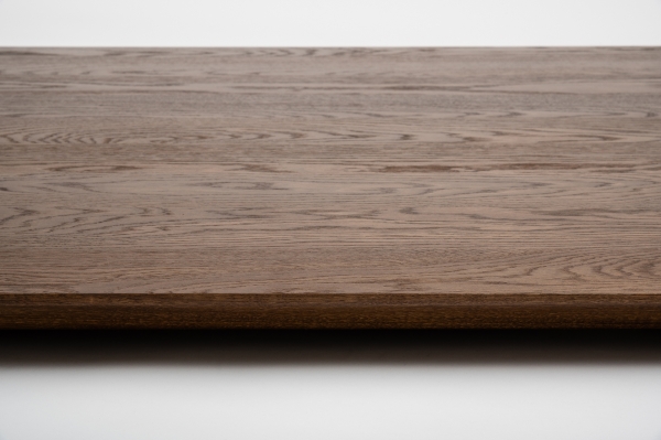 Wooden table panel worktop smoked oak rustic 40 mm Swiss edge natural oiled