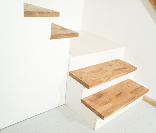 Stair tread Solid Oak Hardwood stair treads, Rustic grade, KGZ 40 mm, hard wax oil nature