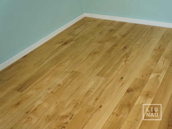 Parquet massif Chêne rustique naturel 15x130x600-1400mm
