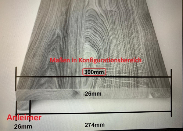 Eiche Wildeiche DL 26mm Hartwachsöl naturweiß Renovierungsstufe Setzstufe Treppenstufe Trittstufe