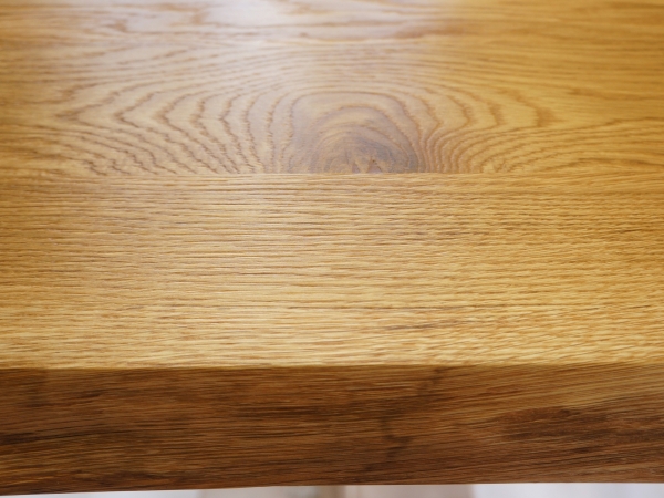 Solid Oak Worktop with untrimmed front edge, 40 mm, Rustic grade, natural oiled brusched