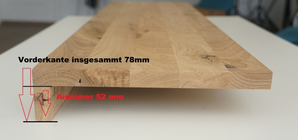 Stair tread Smoked oak KGZ 26mm clear lacquered  renovation step riser