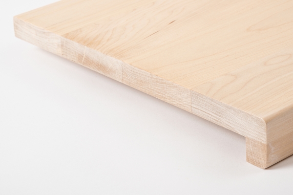 Window sill Solid Birch with overhang, 20 mm, nature white oiled