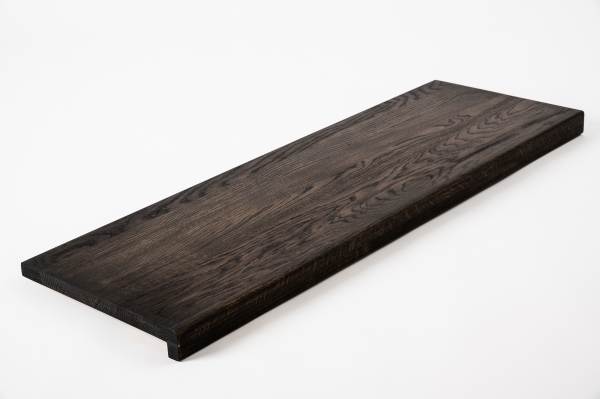 Window sill Solid Oak with overhang, 20 mm, prime grade, black oiled