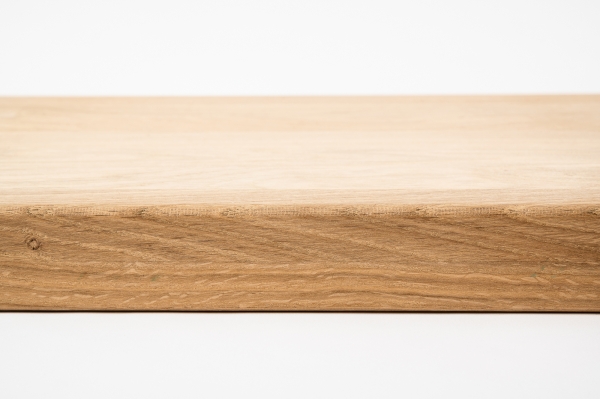 Stair tread Solid Oak Hardwood with overhang, Prime Nature grade, 20 mm, unfinished