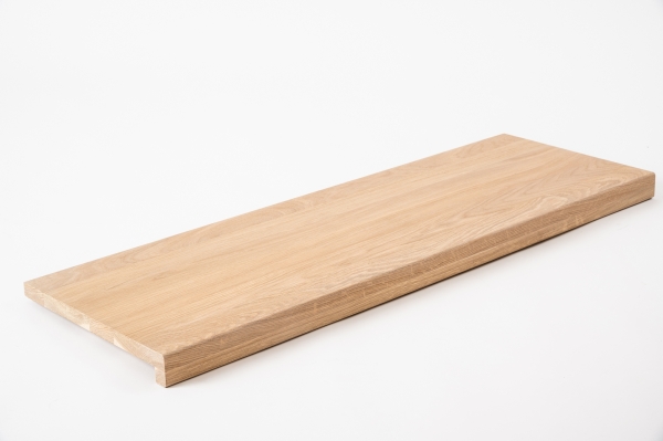 Window sill Solid Oak with overhang, 20 mm, prime grade, white oiled