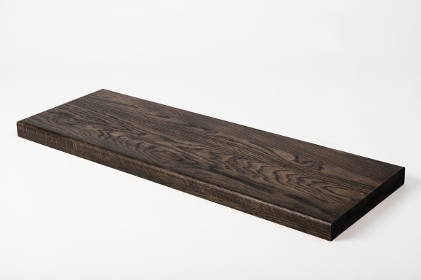 Stair tread Solid Oak Hardwood , Select nature grade, 40 mm, black oiled