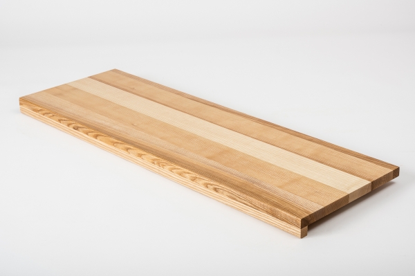 Window sill Solid Ash with overhang 20 mm Prime-Nature grade laquered