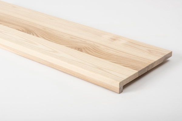 Window sill Solid Ash with overhang 20 mm Prime-Nature grade white oiled