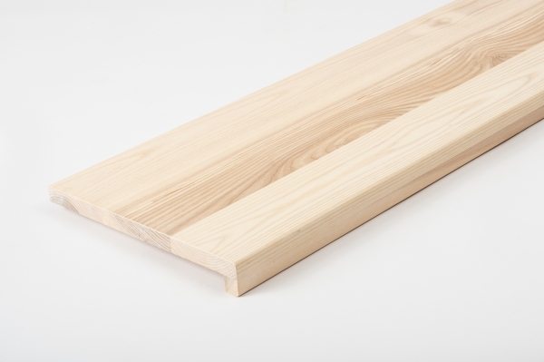 Window sill Solid Ash with overhang 20 mm Prime-Nature grade white oiled