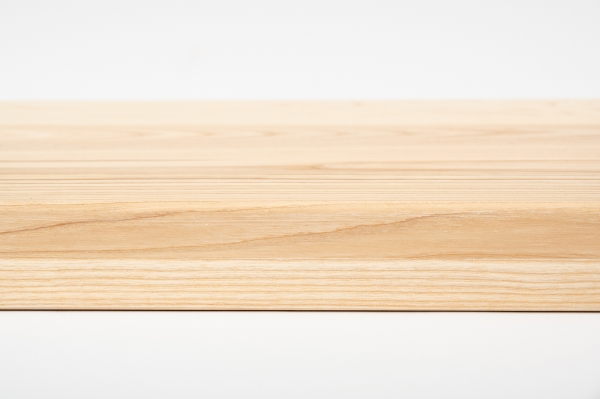 Window sill Solid Ash Hardwood with overhang Rustic grade, 20 mm hard wax oil nature white