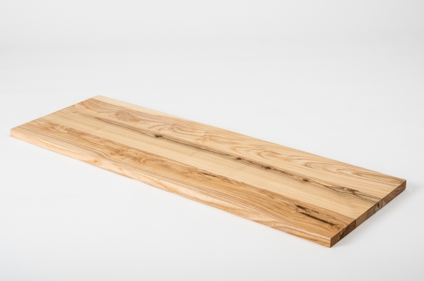 Wall Shelf Solid Ash Hardwood Rustic grade, 20 mm hard wax oil nature