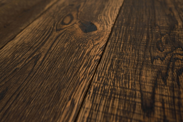 Solid Parquet Chevron Hungarian herringbone 60° Oak Rustic 16/22 mm