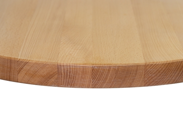 Round table worktop beech grade select 40mm untreated