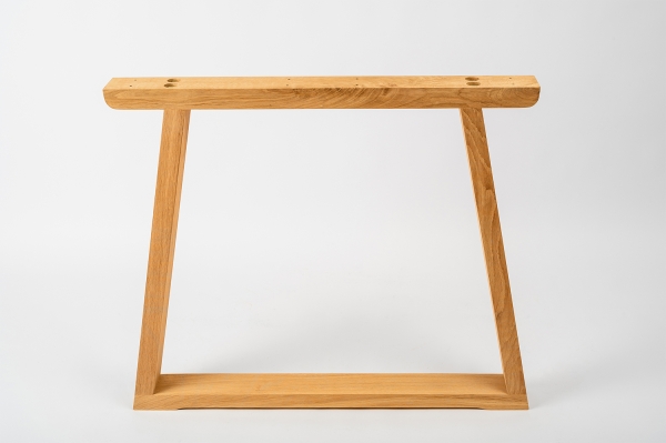 Solid Hardwood Oak Premium set of table legs trapeze laquered