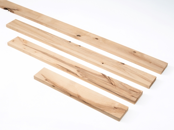 Lamellen Berken Rustiek Massief 24x100 mm, 2,1-2,5 m, Knutselhout Stroken