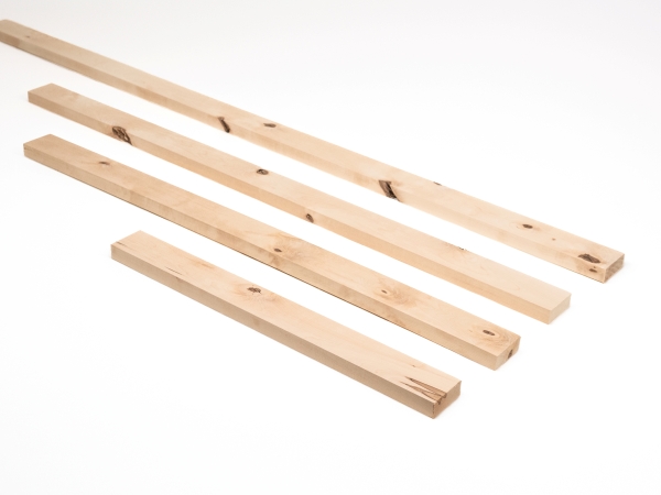Lamellen 24x60 mm Berken Rustiek Massief 40-200 cm Knutselhout Stroken