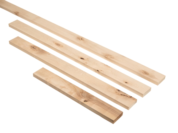 Lamellen Berken Rustiek Massief 24x80 mm, 2,1-2,5 m, Knutselhout Stroken