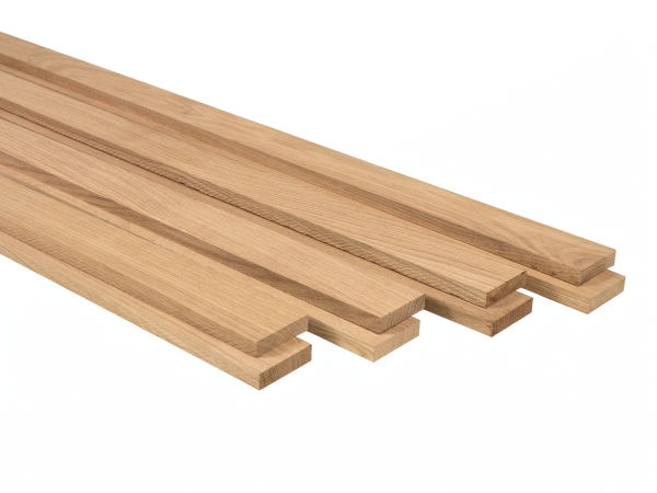 Massief Eikenhout Lamellen 18×74 mm Select Natur 40 tot 200 cm Knutselstroken / Doe-het-zelf Hout