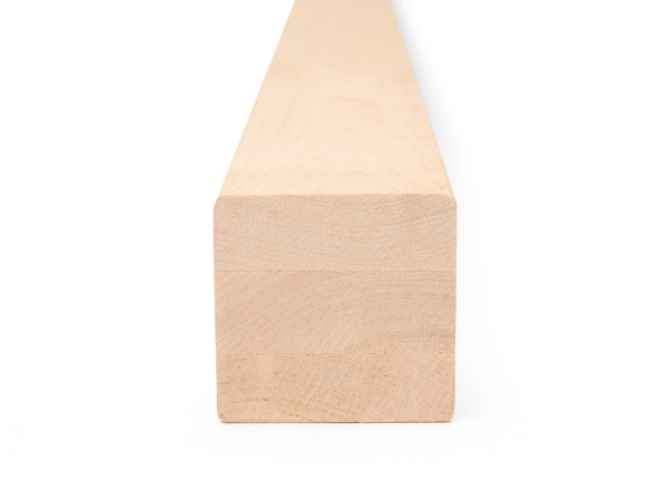 Glulam birch beam A/B 70x70 mm untreated, square timber, solid wood