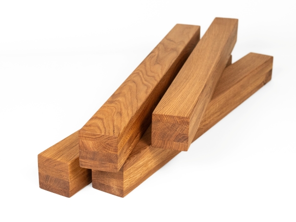 Verlijmde Eikenbalk A/B 70x70 mm Natuurlijk Geolied, vierkant massiefhout