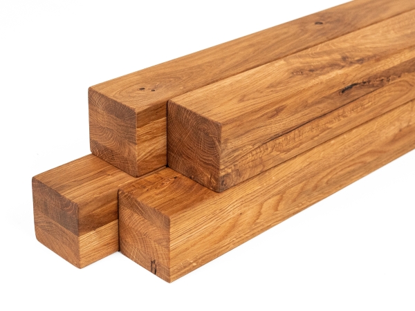 Glulam oak beam Rustic 70x70 mm natural oiled, square timber, solid wood