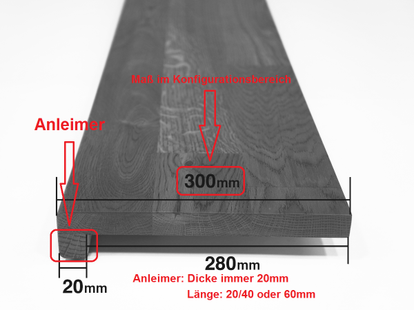 Fensterbank Fensterbrett Fenstersims Birke Rustikal 20 mm unbehandelt