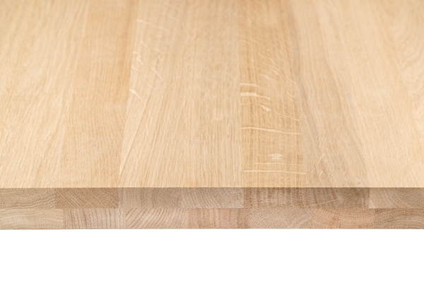 Panneau en bois massif collé sur chant Chêne A/B Classe Première 35 mm 2 plis, lamelle entière 400-1800 mm, sans nœuds