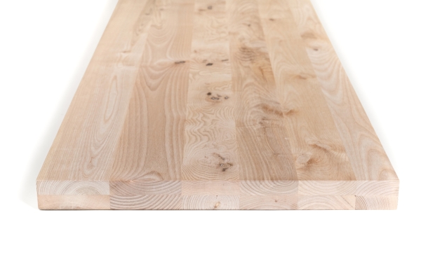 Verlijmd Paneel Essen Rustiek 45 mm DL doorlopend vallende latten, DIY aanpasbaar, Werkblad, Tafelblad timmerplaten