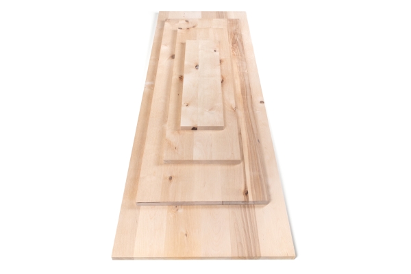 Verlijmd Paneel Berken Rustiek 20 mm DL doorlopend vallende latten, DIY aanpasbaar, Werkblad, Tafelblad timmerplaten