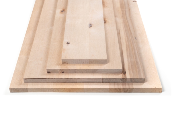 Verlijmd Paneel Berken Rustiek 20 mm DL doorlopend vallende latten, DIY aanpasbaar, Werkblad, Tafelblad timmerplaten