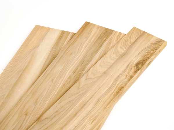 Solid wood edge glued panel Ash Brownheart A/B 19mm, full lamella, customized DIY