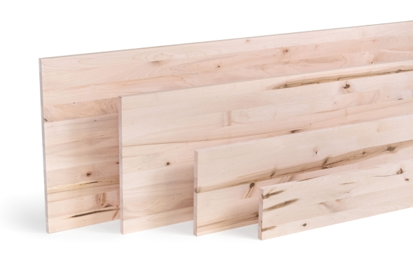 Solid wood edge glued panel Maple Rustic 20 mm, full lamella, customized DIY