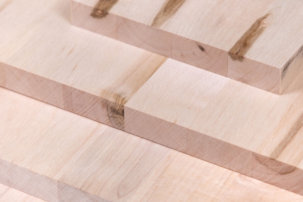 Solid wood edge glued panel Maple Rustic 20 mm, full lamella, customized DIY