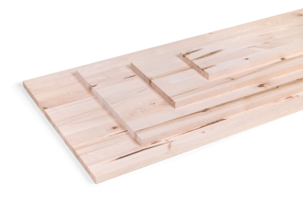 Solid wood edge glued panel Maple Rustic 20 mm, full lamella, customized DIY