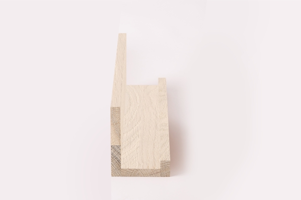 Wall Shelf Solid Oak Hardwood with hangers 20 mm, Length: 400mm prime grade chalked white oiled