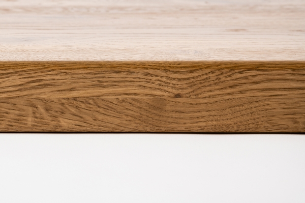 Window sill Solid Oak with overhang, 20 mm, Rustic grade, bronze oiled