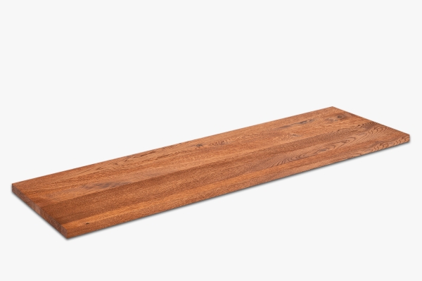 Wall shelf Solid Oak Hardwood  20 mm, Rustic grade, tone cherry oiled