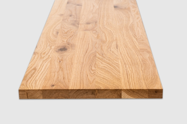 Wall shelf Solid Oak Hardwood 20 mm, Rustic grade, hard wax oil natural