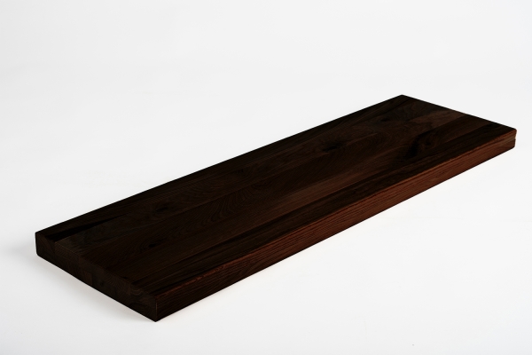 Stair tread Solid Oak Hardwood , Rustic grade, 40 mm, black oiled