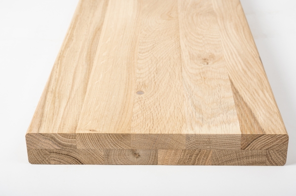 Stair tread Solid Oak Hardwood, Rustic grade, 40 mm, unfinished