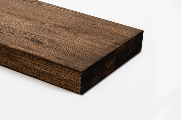 Solid Oak Hardwood stair treads, Rustic grade, 60 mm, tone smoked oak oiled