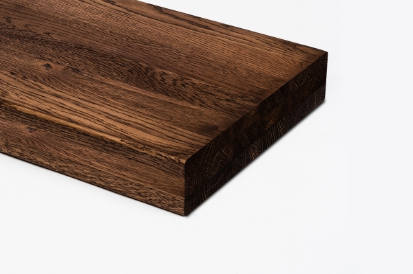 Stair tread Solid Oak Hardwood , Rustic grade, 60 mm, walnut oiled