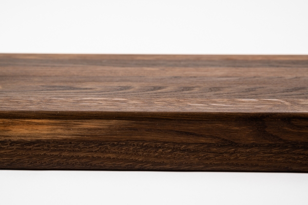 Window sill Solid smoked Oak with overhang, 20 mm, prime grade, hard waxed oil nature