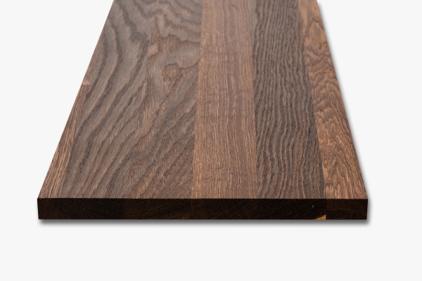 Wall shelf Solid smoked Oak Hardwood 20 mm, prime grade, hard waxed oil nature