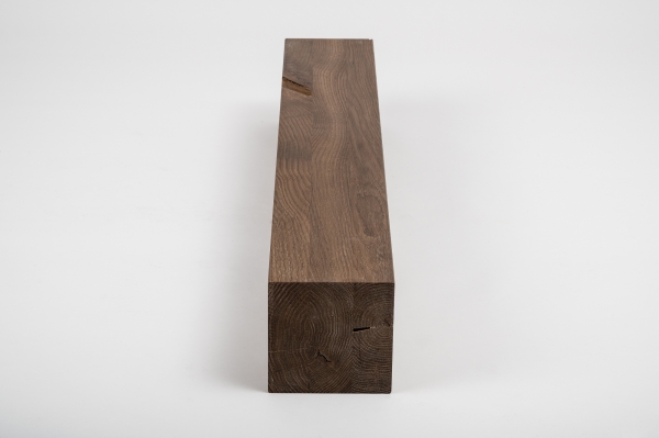 Glued Laminated beam Squared Timber Smoked Oak Rustic 80x80 mm Hard Wax Oil Natural White