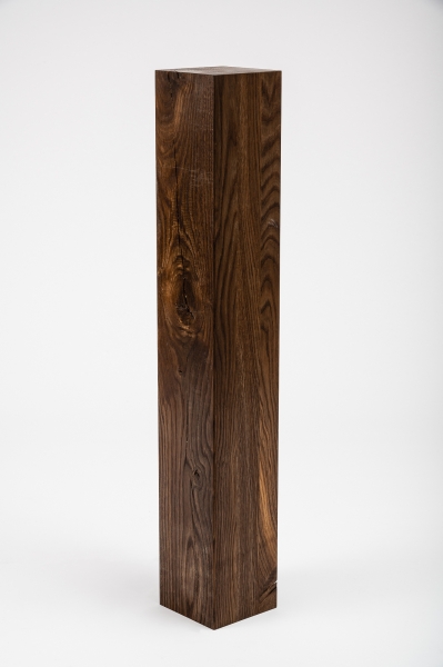 Glued laminated full stave Squared timber Smoked oak Rustic 160x160 mm natural oiled