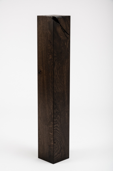 Glued laminated beam Squared timber Smoked oak Rustic 120x120 mm black oiled