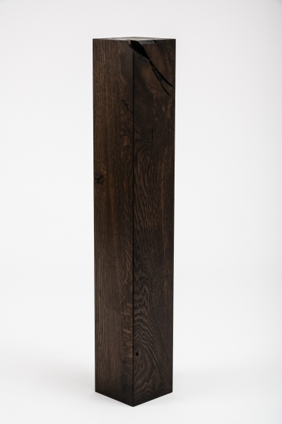 Glued laminated beam Squared timber Smoked oak Rustic 160x160 mm black oiled