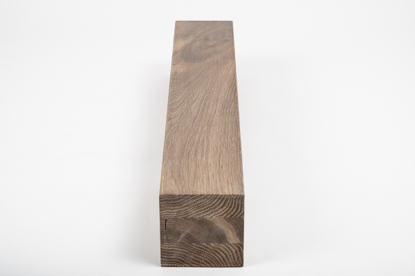 Glued laminated beam Squared timber Smoked oak Rustic 80x80 mm white oiled